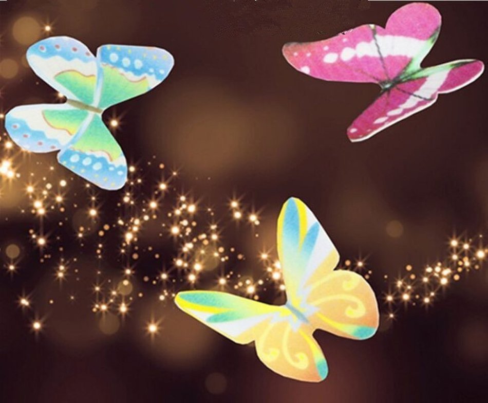 LeeQueen Edible Butterflies Cake Decorating Card Beautiful Butterfly Cake Variety Colors A Set Of 20(Random Distribution) N2