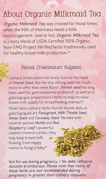 Earth Mama Angel Baby Organic Milkmaid Tea for Nursing, Lactation & Breastfeeding to Safely Support Breast Milk... N13