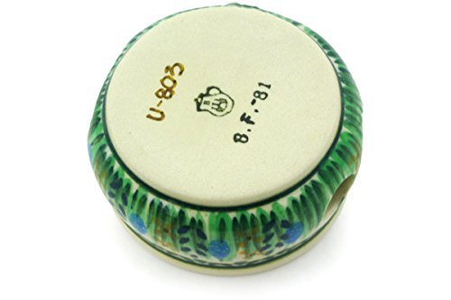 Polmedia Polish Pottery 2-inch Stoneware Mini Heater H6054G Hand Painted from Ceramika Artystyczna in Boleslawiec... N5