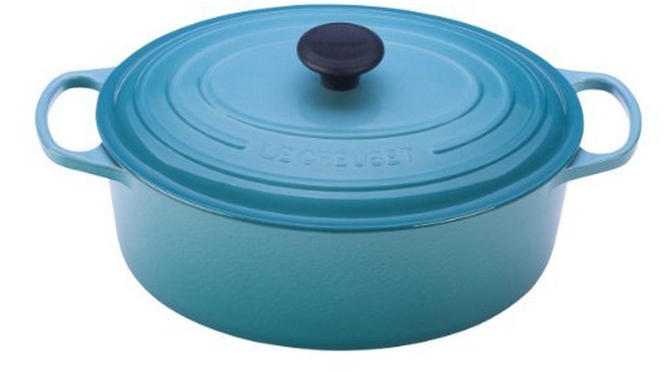 Le Creuset Oval Casserole 7 1/4 Quarts Bleu Caraibes