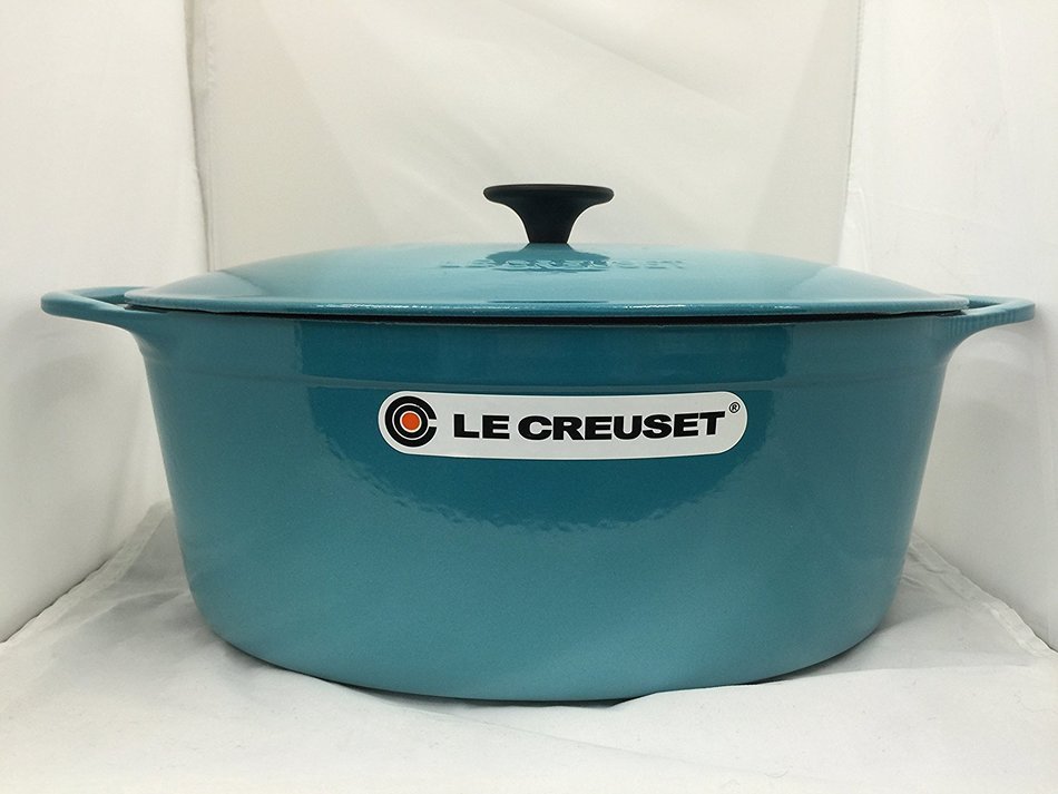 Le Creuset Oval Casserole 7 1/4 Quarts Bleu Caraibes N2