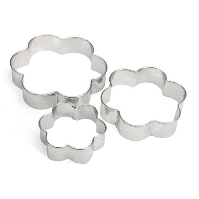 Cake & Cookie Cutters 12 Pcs Stainless Steel Flower Heart Biscuit Cake Cookied Mould Cutter N4