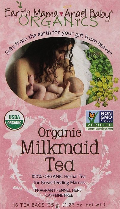 Earth Mama Angel Baby Organic Milkmaid Tea, 16 Teabags/Box (Pack of 6) 35 g. (1.23 oz. net wt.)