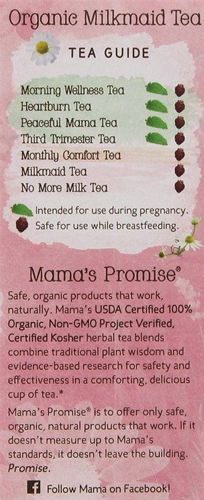 Earth Mama Angel Baby Organic Milkmaid Tea, 16 Teabags/Box (Pack of 6) 35 g. (1.23 oz. net wt.) N2