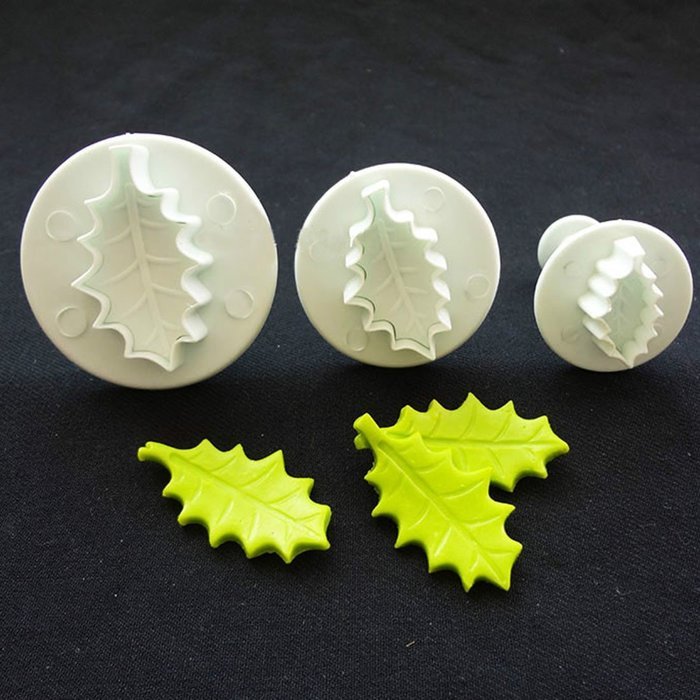 DUFUSTORE Fondant Cake Bread Decorating Sugarcraft Mold Cookie Plunger Cutters Tools Leaves N2