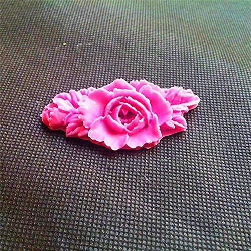 Lariy 1Pc 3D Rose Cake Mold Baking Fondant Silicone Mould DIY Cupcake Pastry Tools pink N4