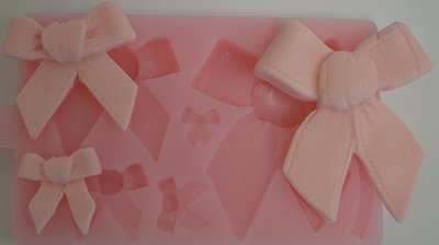 NY Cake Silicone Bows Mold for cake decorating fondant gum paste-5 Cavity