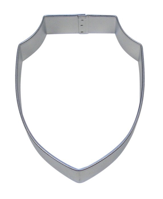 CybrTrayd RM-0850-12LOT R&M Shield Plaque 4" Cookie Cutter (Set of 12), Metallic