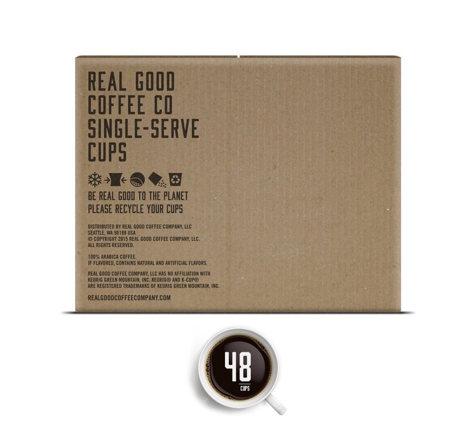 Real Good Coffee Co Recyclable K Cups, Variety Pack, Keurig 2.0 and 1.0 Compatible, 36 Single Serve Coffees N17