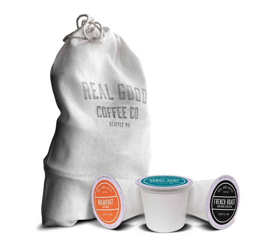 Real Good Coffee Co Recyclable K Cups, Variety Pack, Keurig 2.0 and 1.0 Compatible, 36 Single Serve Coffees N36