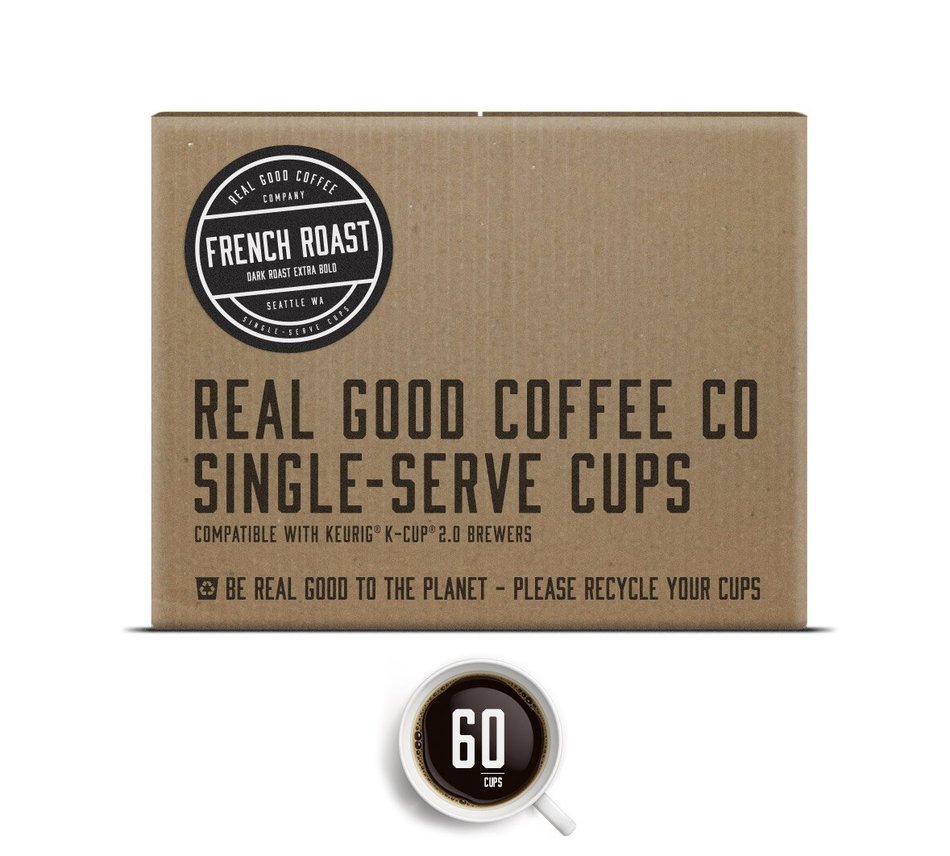 Real Good Coffee Co Recyclable K Cups, Variety Pack, Keurig 2.0 and 1.0 Compatible, 36 Single Serve Coffees N42