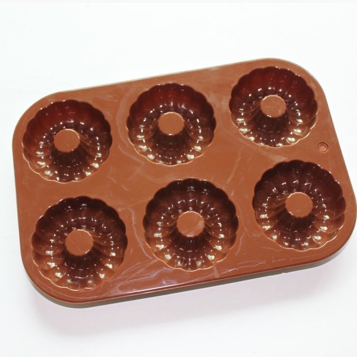X-Haibei Donuts Cake Muffin Chocolate Cookie Bakeware Soap Silicone Mold 2.5inch Dia. 1inch Height N2