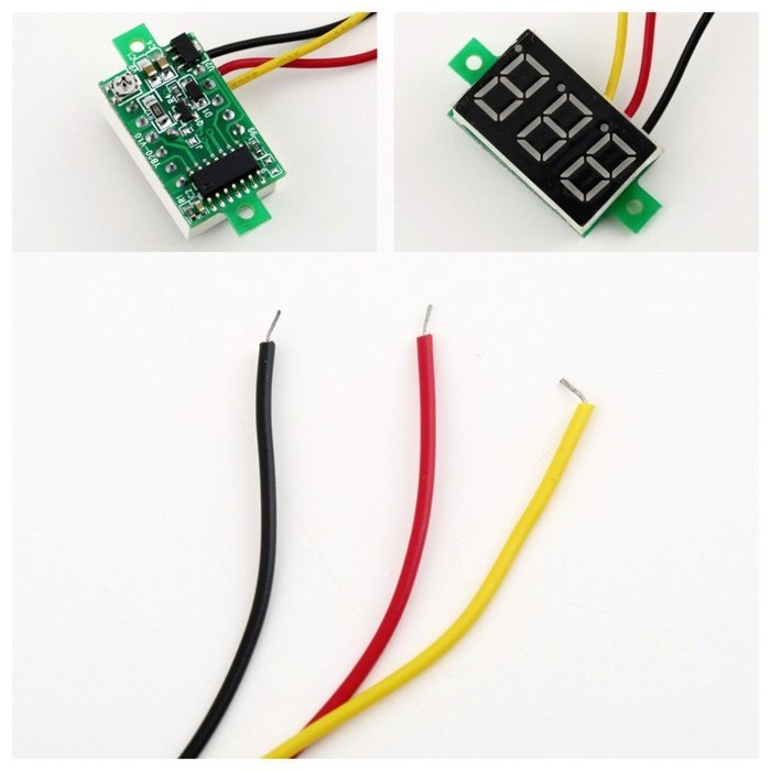 Puraid(TM) Car DC0-100V three-wire Reverse polarity for protection for DC digital voltmeter Whoelsale N3