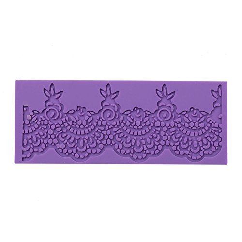 "Flower Lace Mold Silicone Fondant Sugar Craft Wedding Cake Decorating Mould" shopping