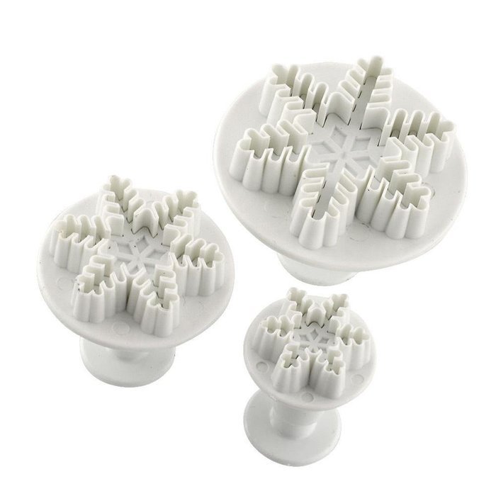 Cake & Cookie Cutters 3Pcs Snowflake Biscuit Cake Decorating Mold