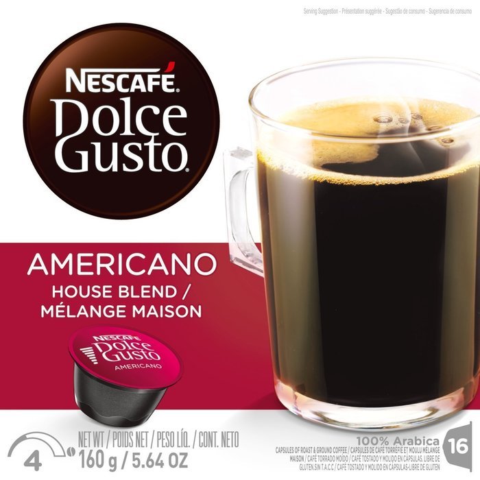 50 x Nescafe Dolce Gusto Coffee Capsules - 50 x Americano Capsules N6
