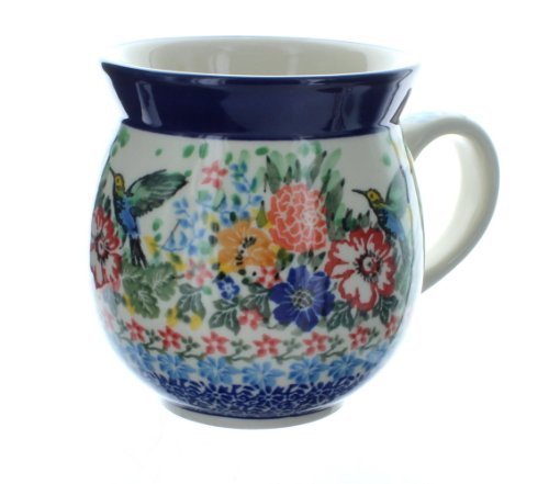 Polish Pottery Hummingbird Bubble Mug