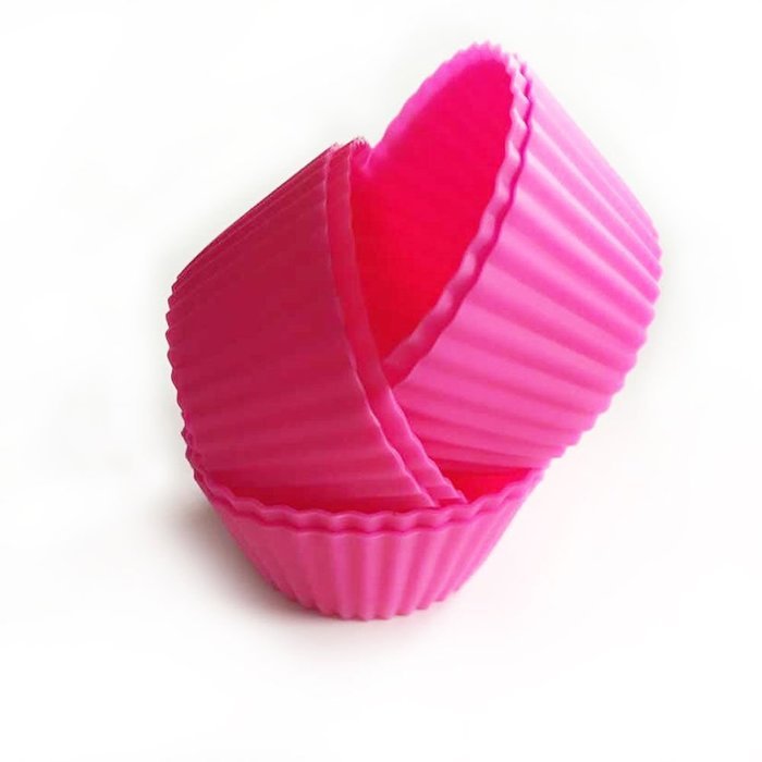 6-pack Reusable Mini Muffin Silicone Baking Cups Cupcake Bakeware Liners Case Molds Sets N4
