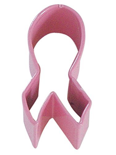 R&M Mini Ribbon Cookie Cutter Pink With Brightly Colored, Durable, Baked-on Polyresin Finish