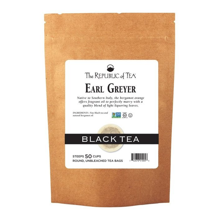 The Republic Of Tea Ginger Peach Black Tea, 50 Tea Bags, Premium Ingredients, Gourmet Longevity Tea N33