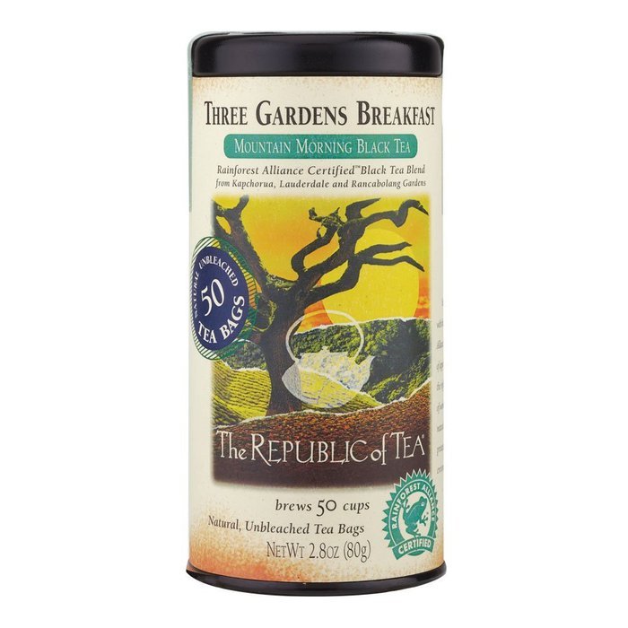 The Republic Of Tea Ginger Peach Black Tea, 50 Tea Bags, Premium Ingredients, Gourmet Longevity Tea N51