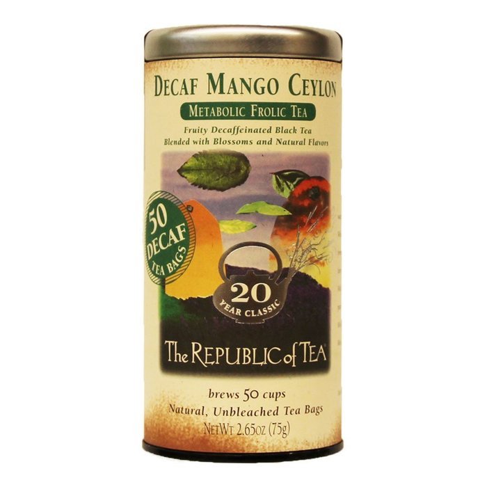 The Republic Of Tea Ginger Peach Black Tea, 50 Tea Bags, Premium Ingredients, Gourmet Longevity Tea N63