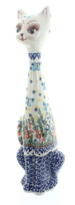 Polish Pottery Garden of Eden Large Cat