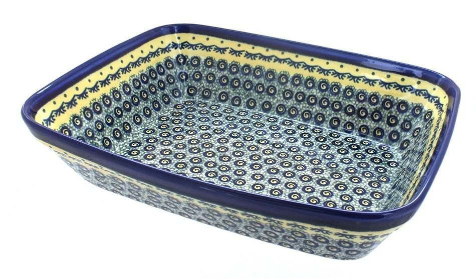 Polish Pottery Renaissance Large Deep Baker