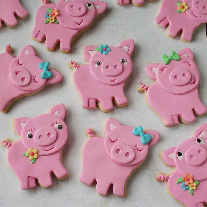 Sweet Elite Tools- Farm Stainless Steel Cookie Cutter Set: Pig, Tractor and Cow By Autumn Carpenter N4