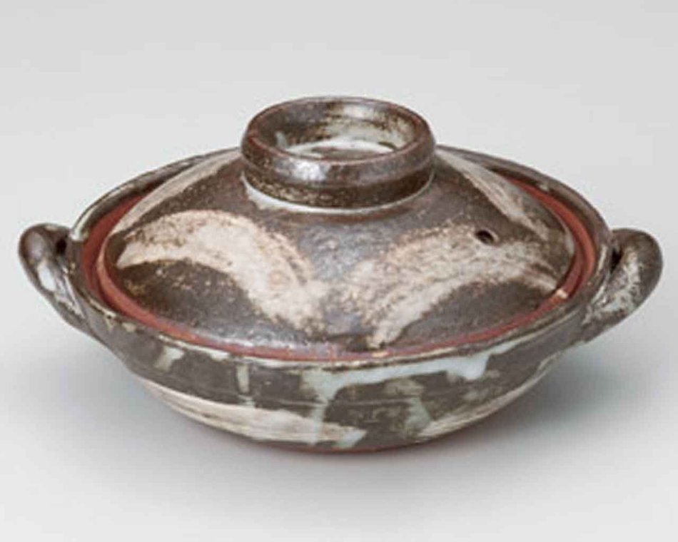 Karatsu for 1-2 persons 7.1inch Donabe Japanese Hot pot Brown Ceramic Made in Japan