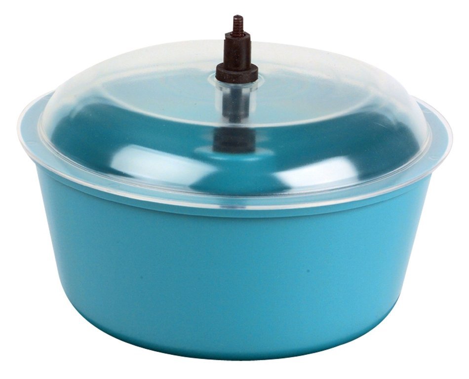 Raytech 23-005 Polyethylene Bowl with Lid, 0.05 cubic feet Capacity, 8" Diameter, For TV-5 Standard Vibratory...