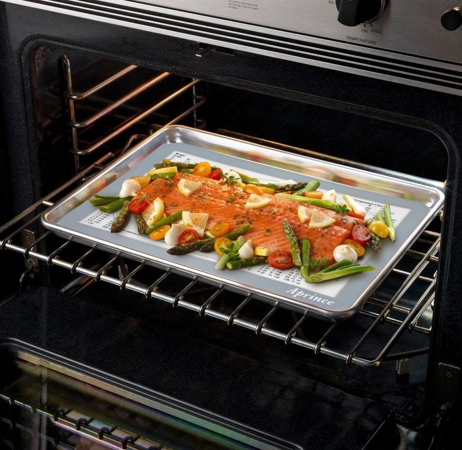 Aprince Silicone Baking Mat Set of 2 (Thick & Large 11 5/8" x 16 1/2") / Non-Stick Cookie Sheet / Non Stick Silicon... N5