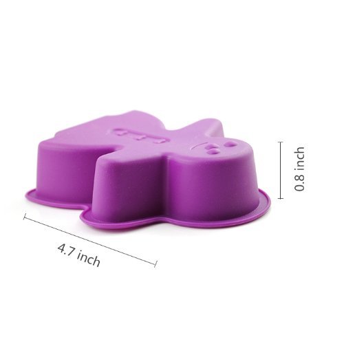 2win2buy Mini Biscuit Man Food Grade Soft Silicone Cookie Muffin Candy Baking Mold&8-Cavity Silicone Donuts Baking... N3