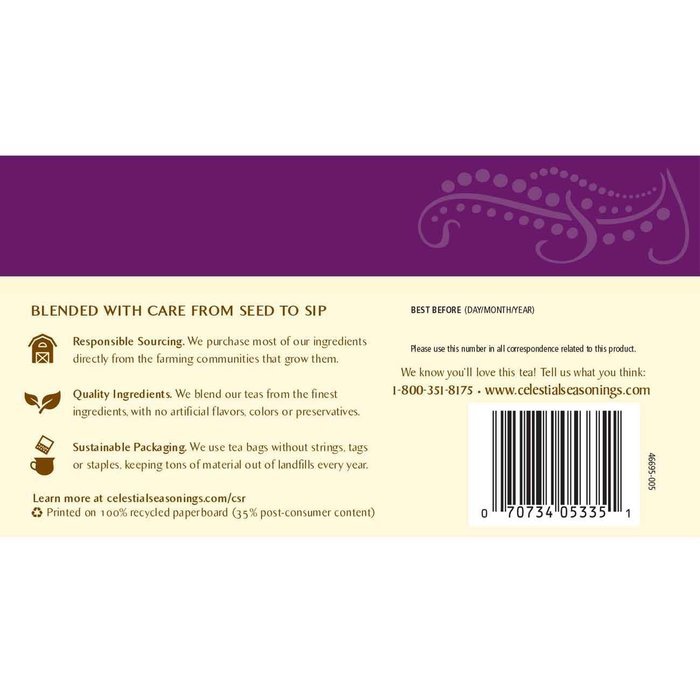 Celestial Seasonings Wild Berry Zinger Herbal Tea, 20 Count (Pack of 6) N5