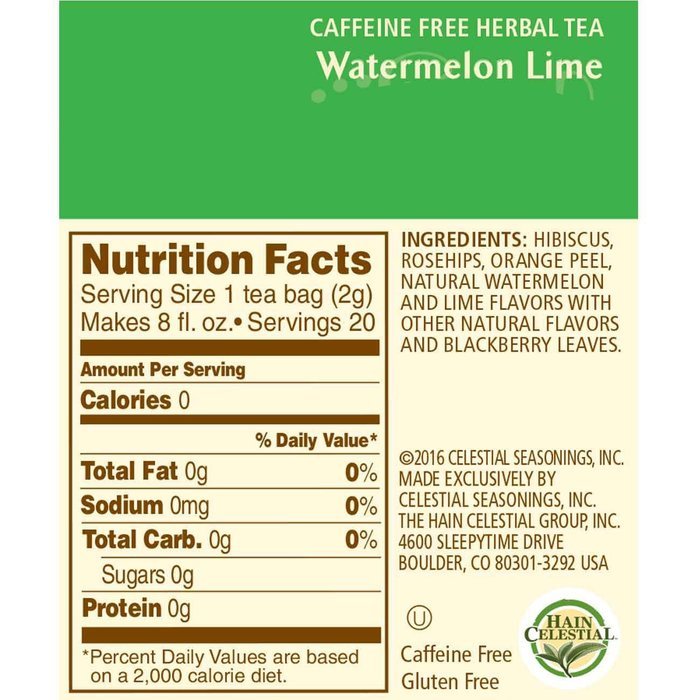 Celestial Seasonings Wild Berry Zinger Herbal Tea, 20 Count (Pack of 6) N23