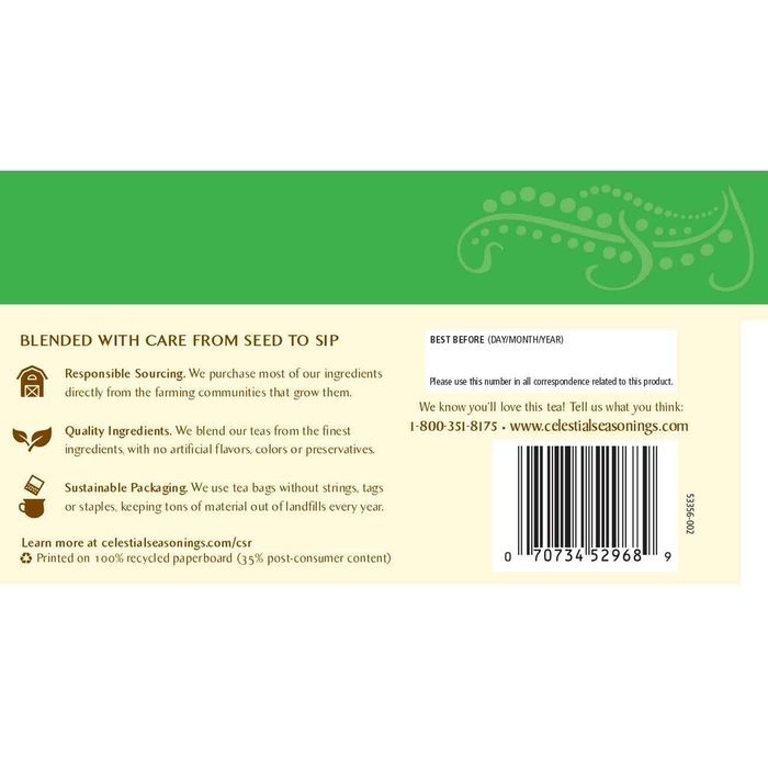 Celestial Seasonings Wild Berry Zinger Herbal Tea, 20 Count (Pack of 6) N25