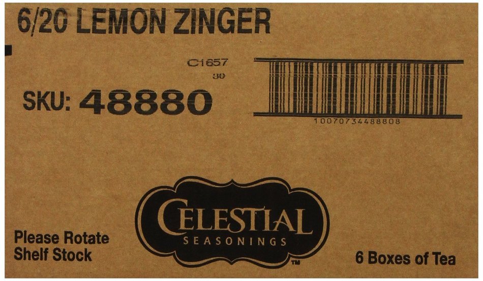 Celestial Seasonings Wild Berry Zinger Herbal Tea, 20 Count (Pack of 6) N27