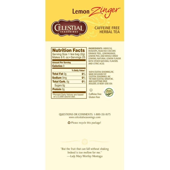 Celestial Seasonings Wild Berry Zinger Herbal Tea, 20 Count (Pack of 6) N32