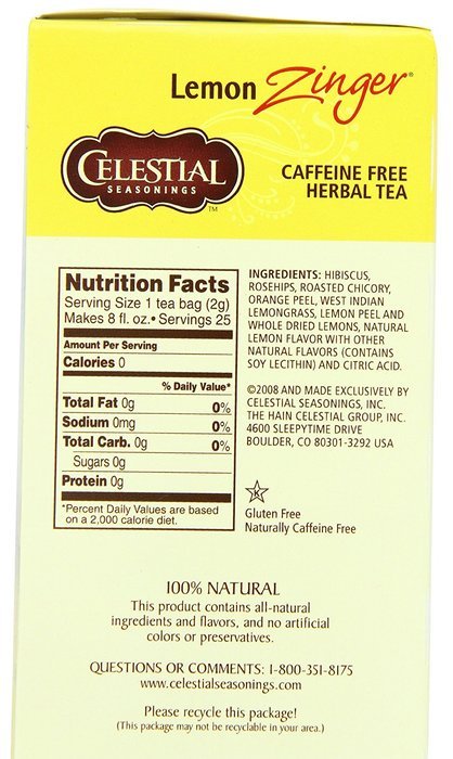 Celestial Seasonings Wild Berry Zinger Herbal Tea, 20 Count (Pack of 6) N35