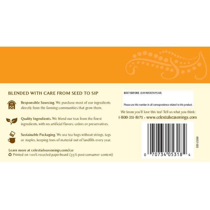 Celestial Seasonings Wild Berry Zinger Herbal Tea, 20 Count (Pack of 6) N42