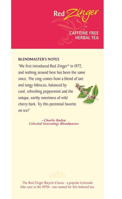 Celestial Seasonings Wild Berry Zinger Herbal Tea, 20 Count (Pack of 6) N54