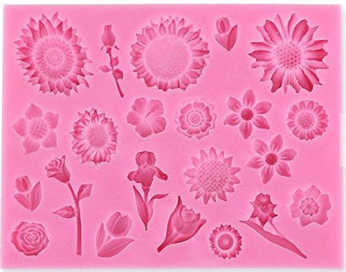 Cavities Big Flower Silicone Cake Baking Mold Cake Pan Muffin Cups Handmade Soap Moulds Biscuit Chocolate Ice... N10