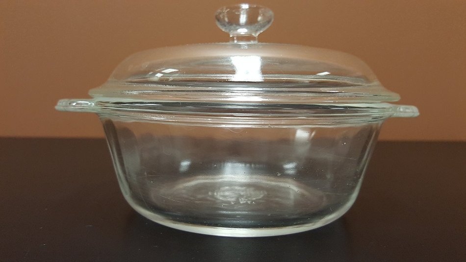 Fire King Clear 1 Pt. Baking Dish with Lid