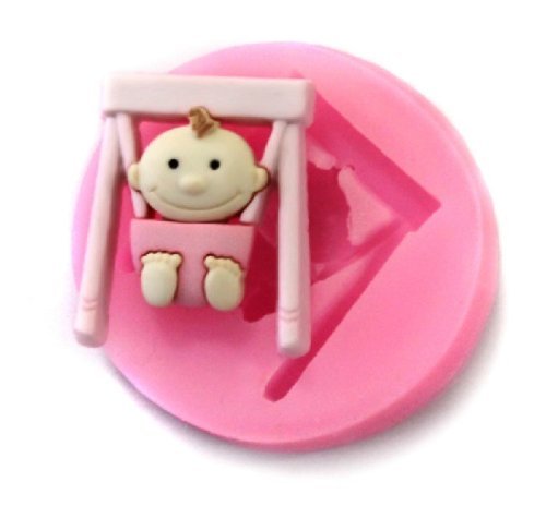 Wholeport Baby Silicone Embossing Mold Fondant Lace Mould Fondant Cake Decoration Mould Polymer Clay Mould Resin...