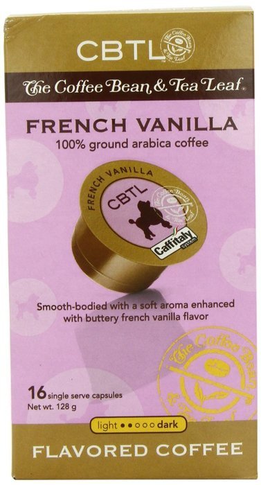 CBTL French Vanilla Coffee Capsules By The Coffee Bean & Tea Leaf, 16-Count Box