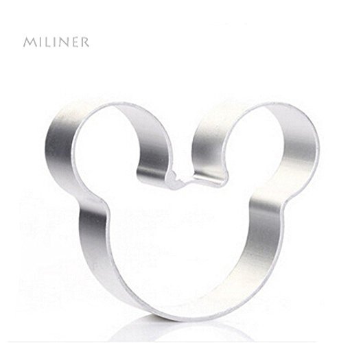 3Pcs/Lovely Cartoon Mickey Mouse Shape Metal Cookie Cutters DIY Baking Tools Fruit Fondant Mold Decorating Biscuit... N3