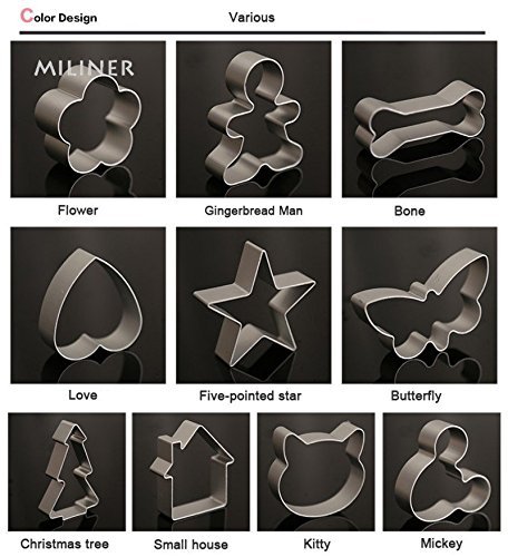 3Pcs/Lovely Cartoon Mickey Mouse Shape Metal Cookie Cutters DIY Baking Tools Fruit Fondant Mold Decorating Biscuit... N5