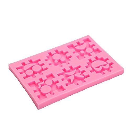 "dipshop Blocks Expression Silicone Cookie Mold Fondant Cake Mould" shopping N4