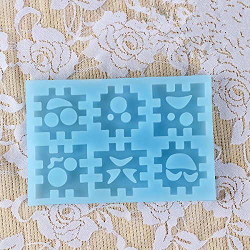 "dipshop Blocks Expression Silicone Cookie Mold Fondant Cake Mould" shopping N8