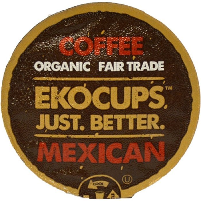 EKOCUPS Organic Artisan Mexican Coffee, Medium Roast, in Recyclable Single Serve Cups for Keurig K-cup Brewers... N3